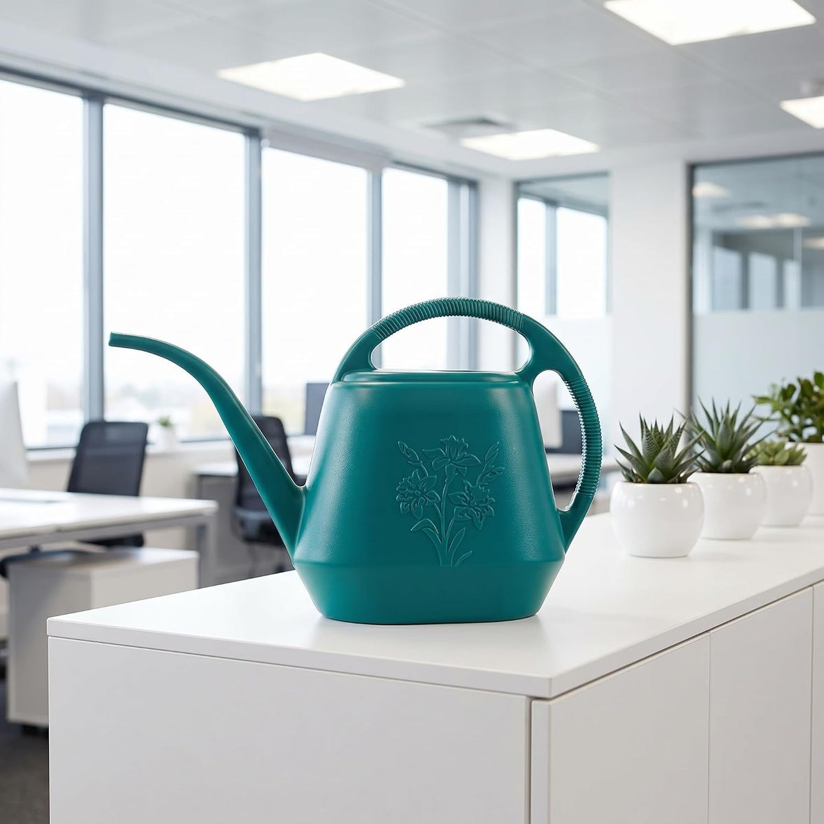 Laurel Gardenware Floral Embossed Long-Spout Watering Can additional product photo