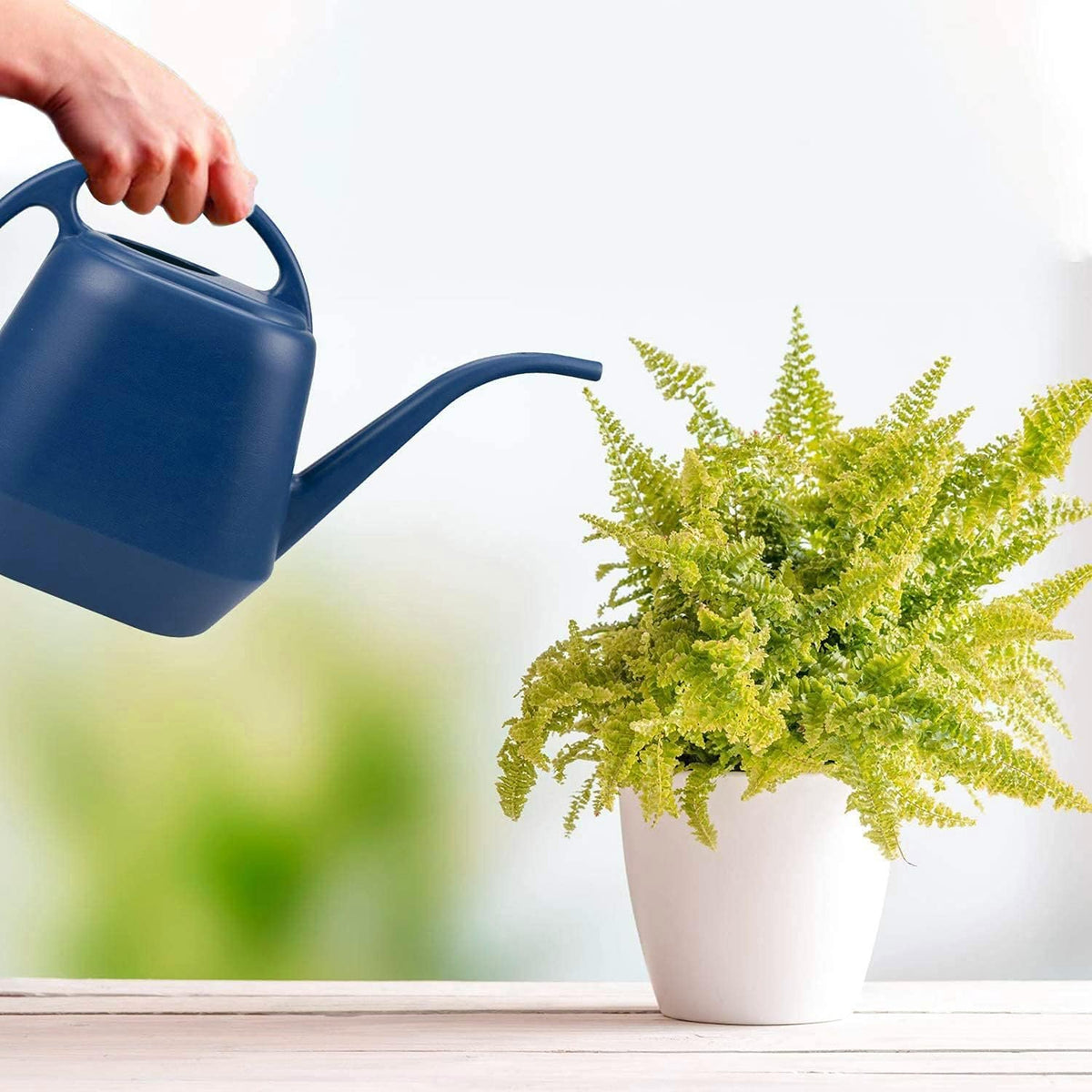 Laurel Gardenware Royal Blue Plastic Long-Spout Watering Can additional product photo