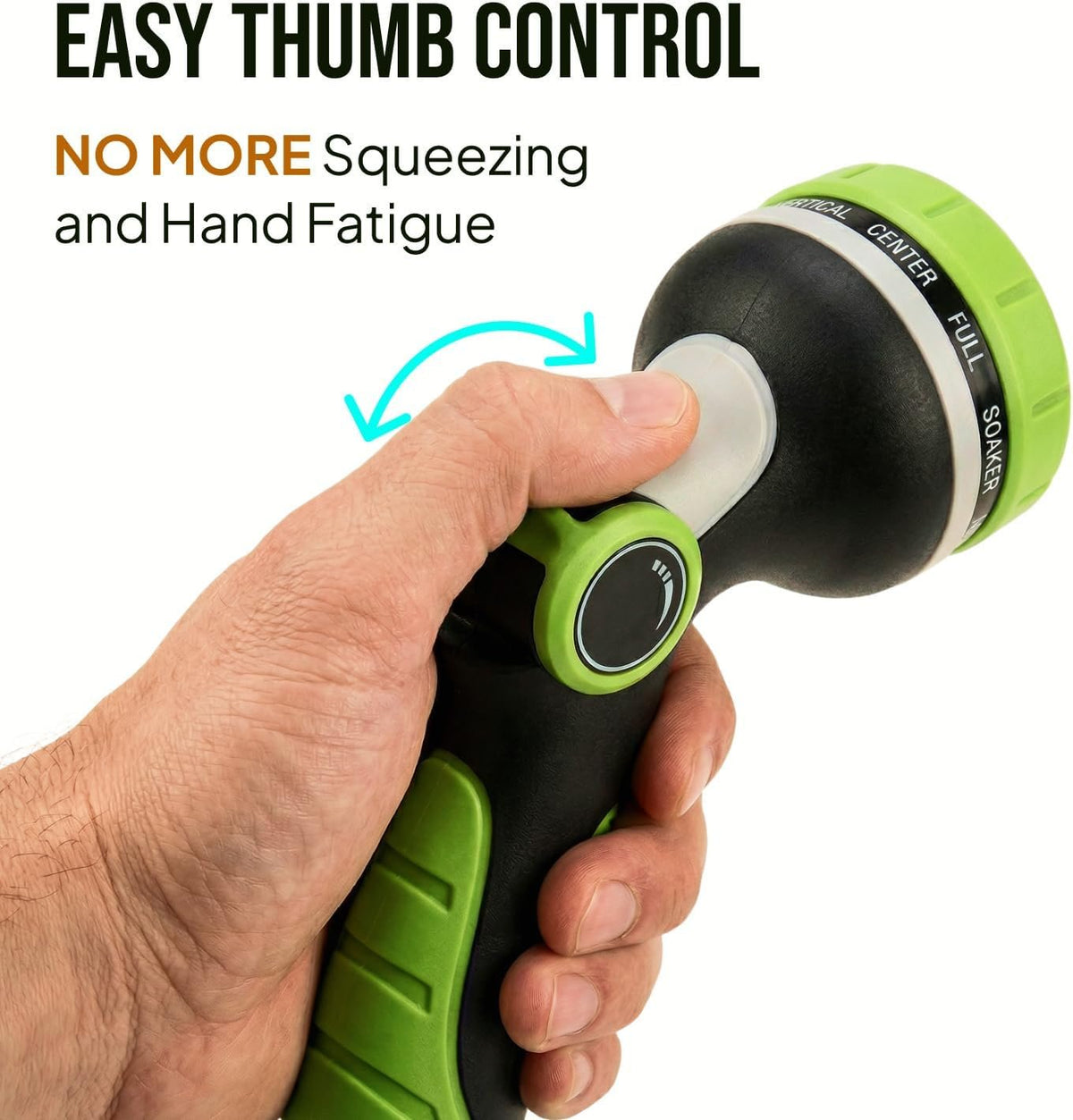 Laurel Gardenware Thumb-Control Multi-Pattern Hose Nozzle additional product photo