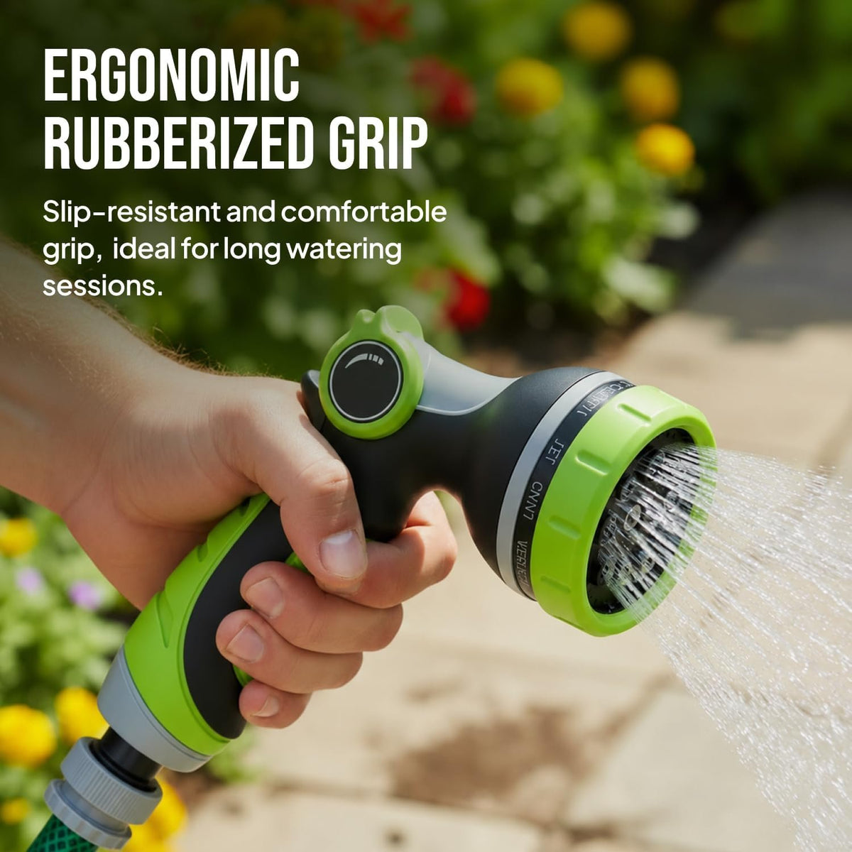 Laurel Gardenware Thumb-Control Multi-Pattern Hose Nozzle additional product photo