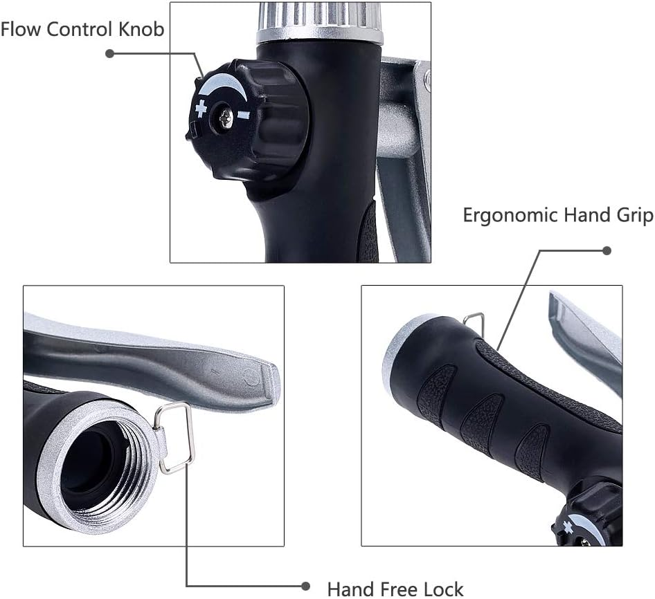 Laurel Gardenware Curved Aluminum Shower Wand with Hold-Open Clip additional product photo