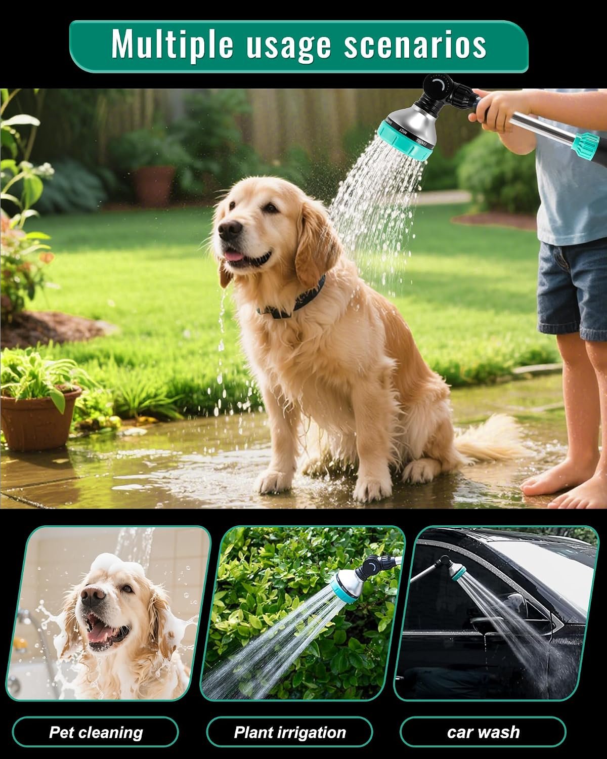 Laurel Gardenware Aluminum Thumb-Valve Watering Wand additional product photo