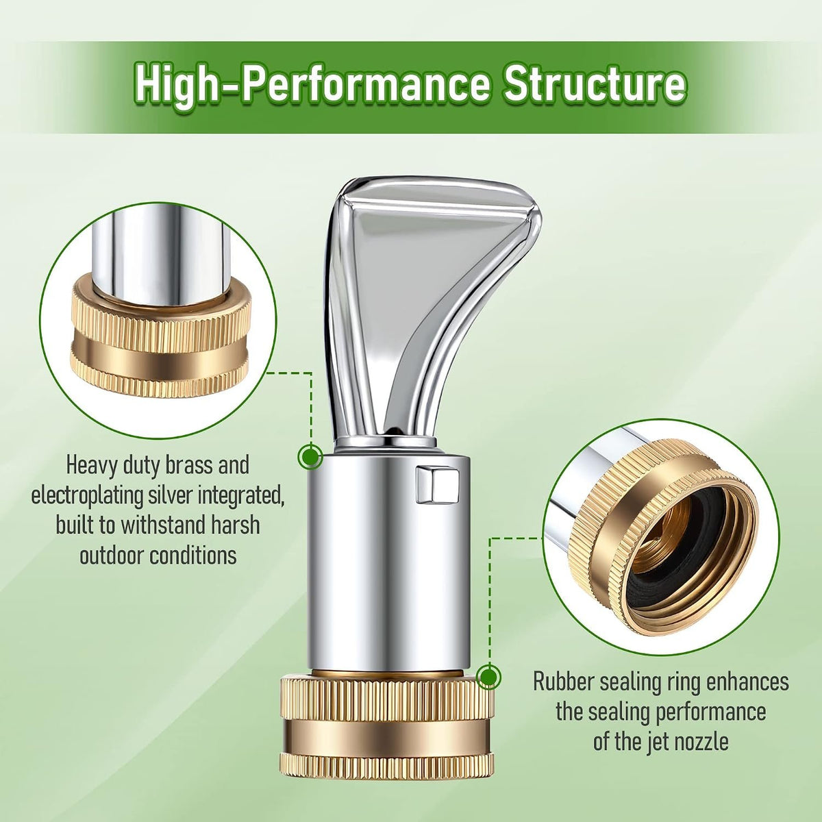 Laurel Gardenware Brass Sweeper Nozzle with Flat Fan Spray additional product photo