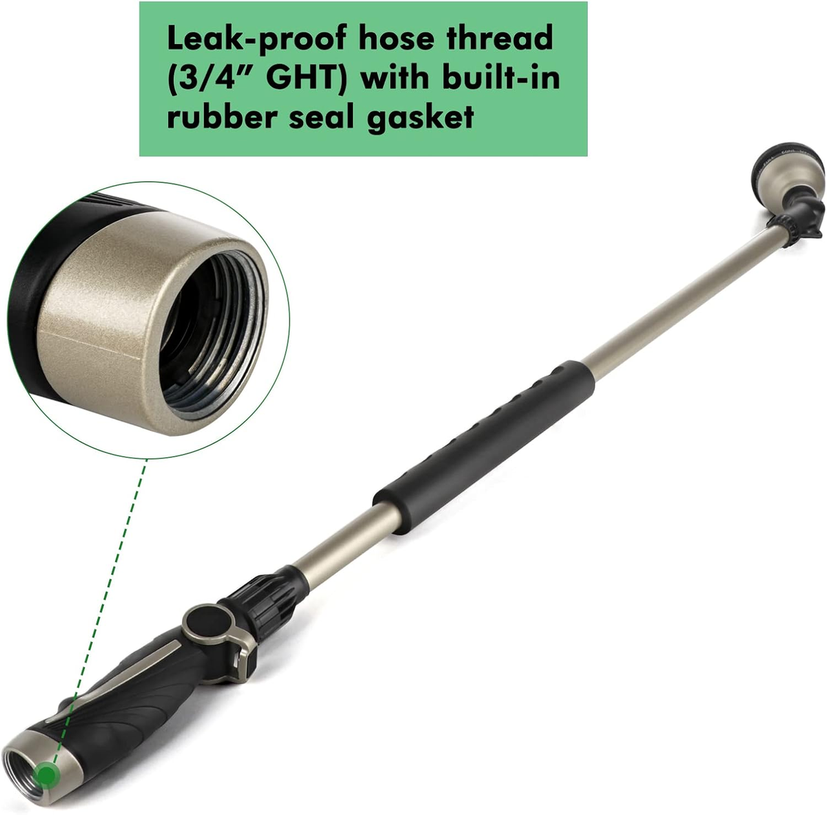Laurel Gardenware Long-Reach Bronze Watering Wand with Ratcheting Head additional product photo