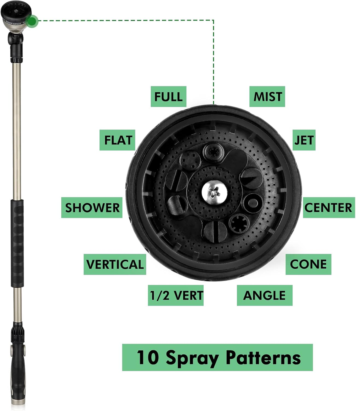 Laurel Gardenware Long-Reach Bronze Watering Wand with Ratcheting Head additional product photo