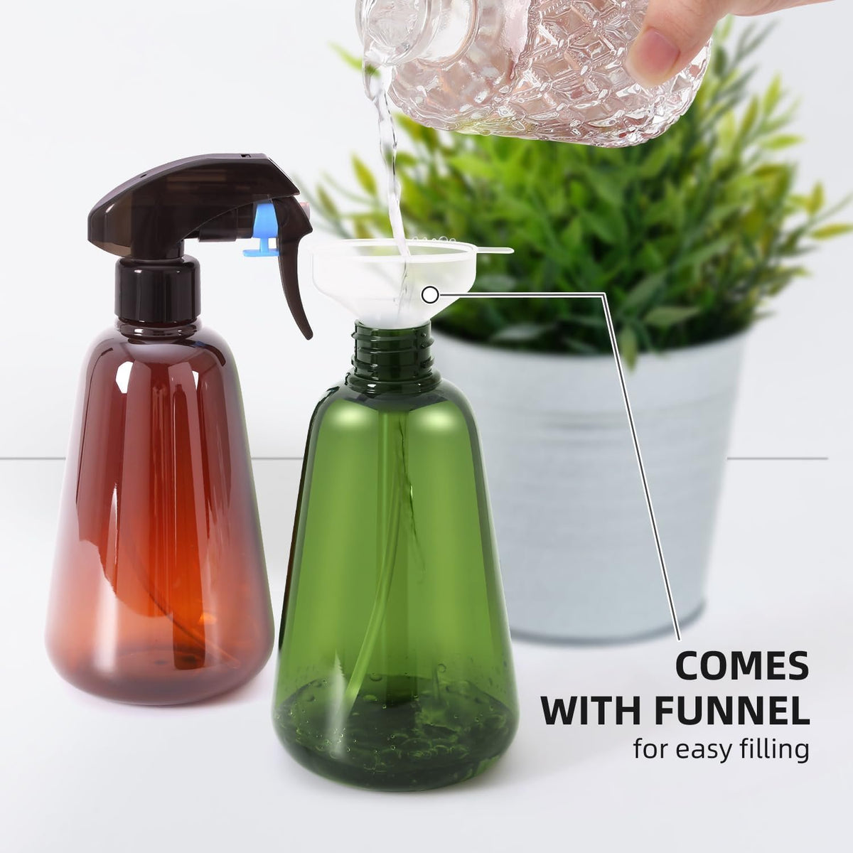 Laurel Gardenware Green and Amber Plant Mister Bottles additional product photo