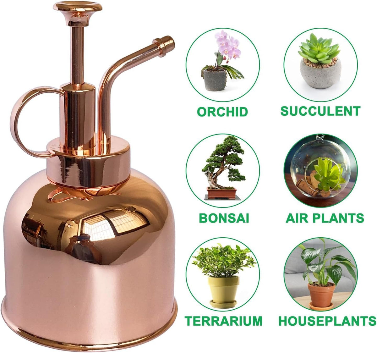 Laurel Gardenware Rose Gold Stainless Steel Plant Mister additional product photo