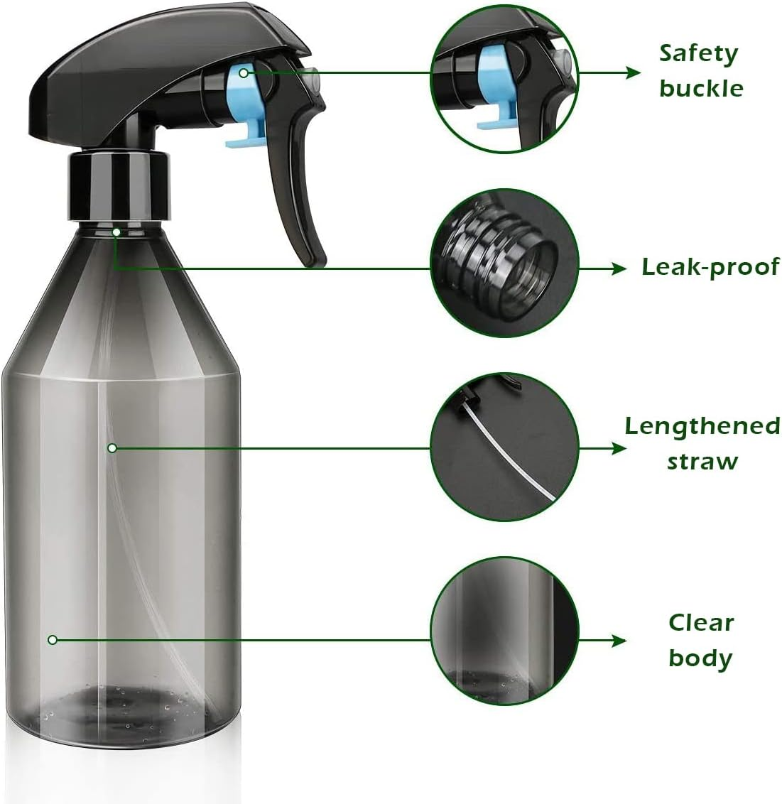 Laurel Gardenware Smoky Grey Fine Mist Plant Spray Bottles additional product photo