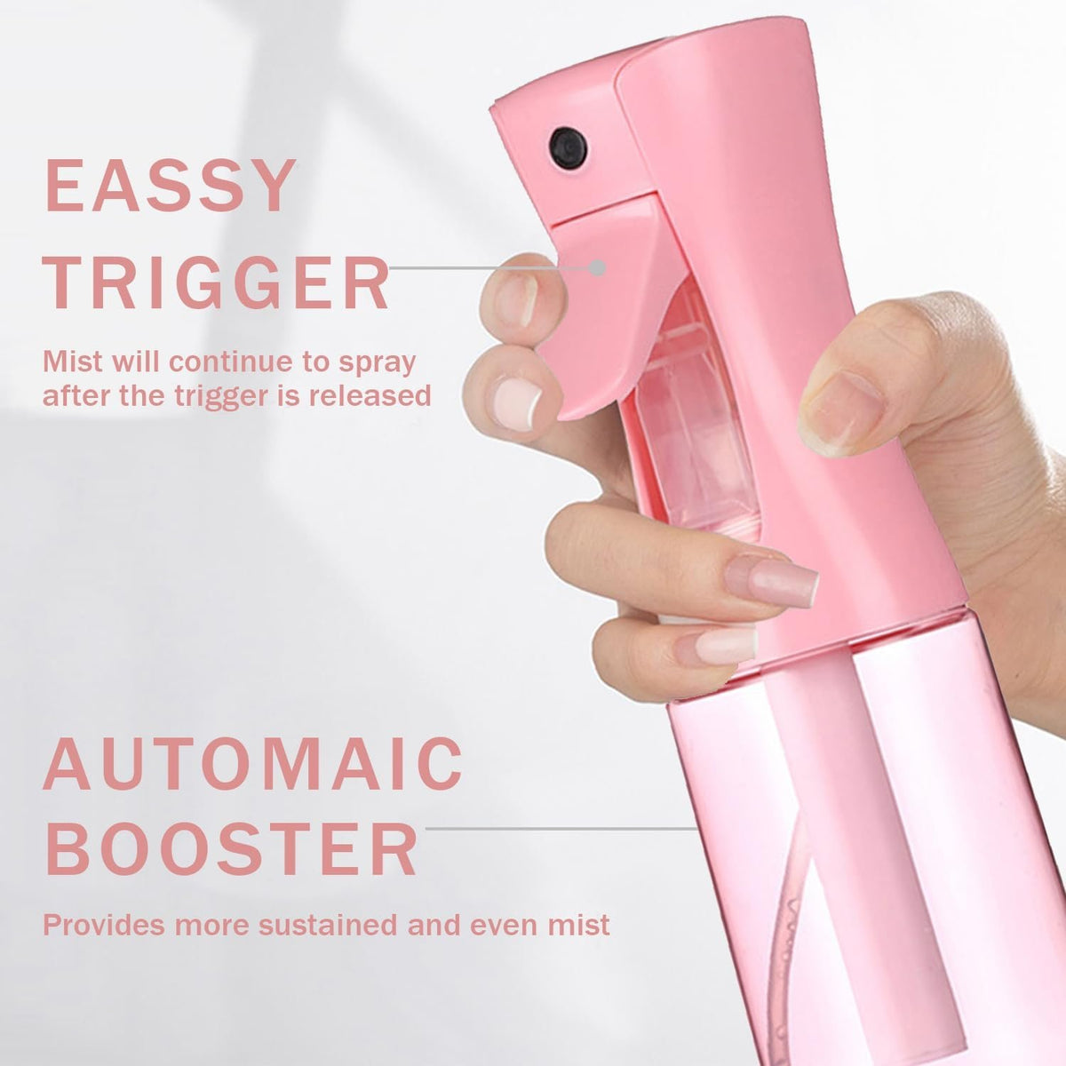 Laurel Gardenware Pink Continuous Mist Spray Bottle Set with Travel Mister additional product photo