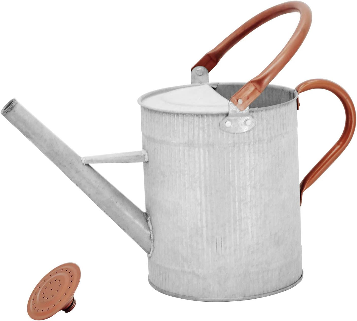 Laurel Gardenware Fluted Silver Metal Watering Can additional product photo