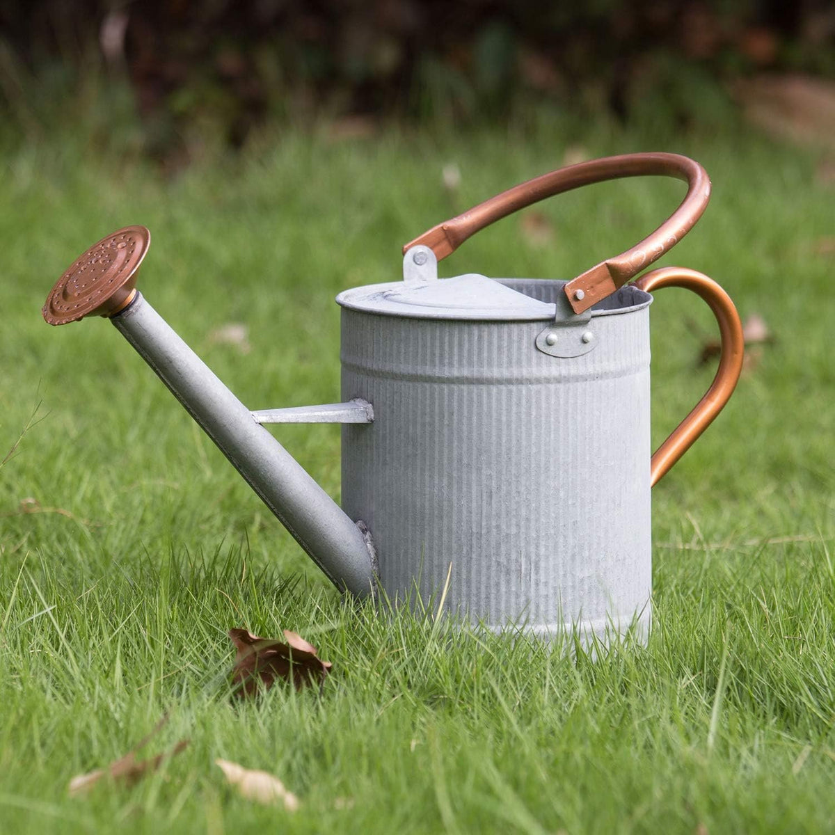 Laurel Gardenware Fluted Silver Metal Watering Can additional product photo