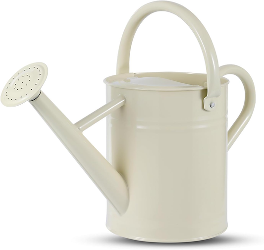 Laurel Gardenware White Metal Watering Can with Swivel Handle studio product photo